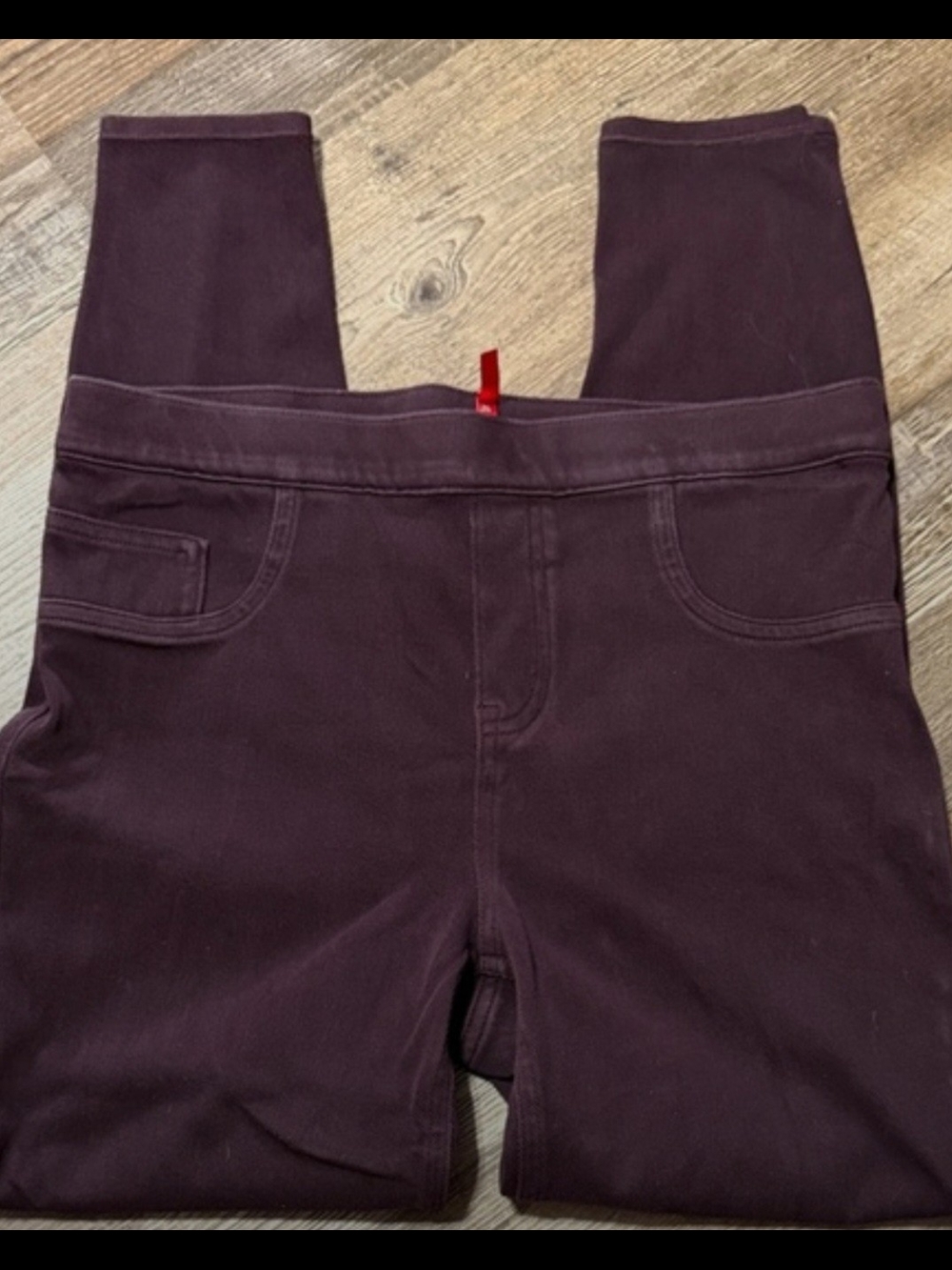 SPANX- Large- Women's High-Rise Stretch Leggings - Deep Plum